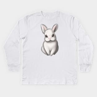 Cute Rabbit Drawing Kids Long Sleeve T-Shirt